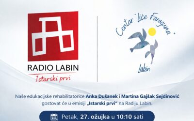 Naše edukacijske rehabilitatorice u eteru – poslušajte najavu emisije na Radiju Labin